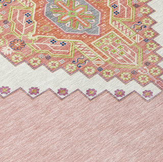 Piper Looms Chantille Oriental ACN1014 Pink Machine Washable Area Rug Swatch Image