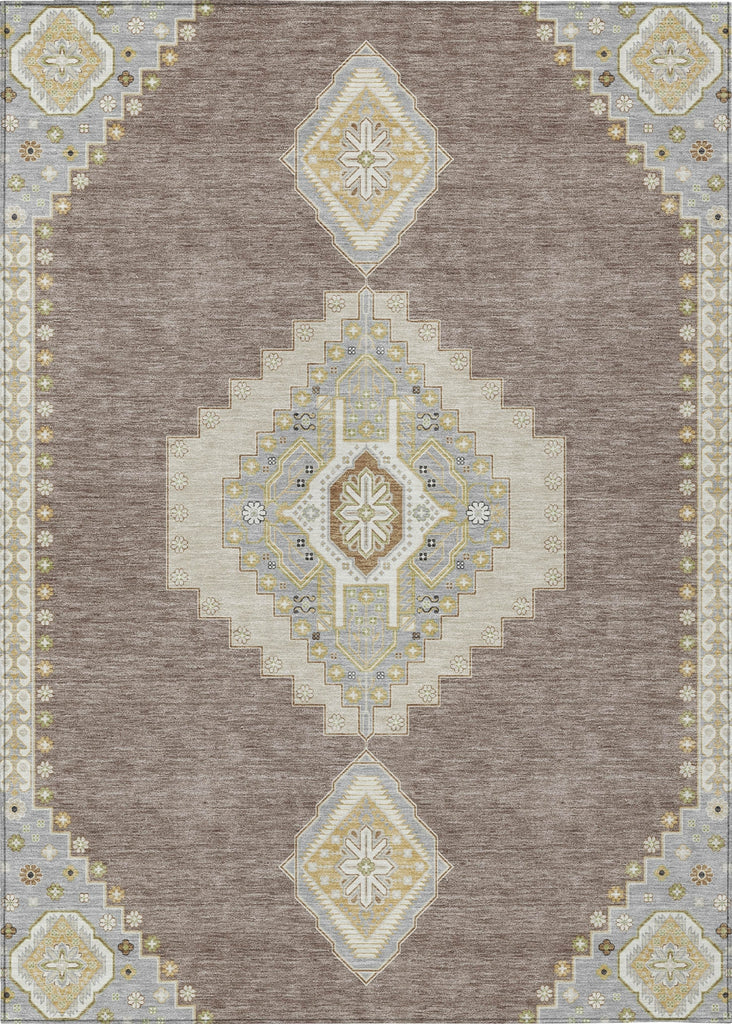 Piper Looms Chantille Oriental ACN1014 Taupe Machine Washable Area Rug main image