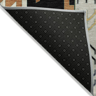 Piper Looms Chantille Aztec ACN1015 Black Machine Washable Area Rug Backing Image