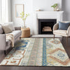 Piper Looms Chantille Aztec ACN1015 Ivory Machine Washable Area Rug Lifestyle Image Feature