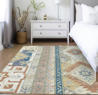 Piper Looms Chantille Aztec ACN1015 Ivory Machine Washable Area Rug Lifestyle Image Feature