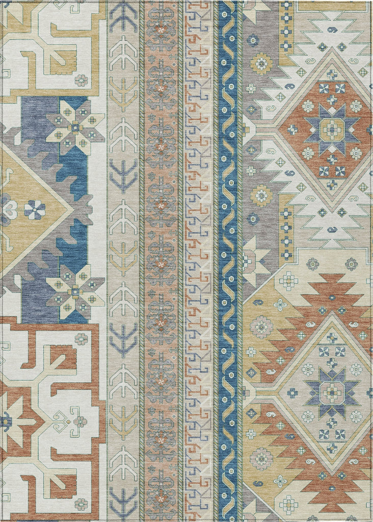 Piper Looms Chantille Aztec ACN1015 Ivory Machine Washable Area Rug main image