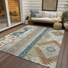Piper Looms Chantille Aztec ACN1015 Ivory Machine Washable Area Rug Outdoor Lifestyle Image Feature
