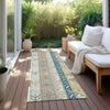Piper Looms Chantille Aztec ACN1015 Ivory Machine Washable Area Rug Runner Outdoor Lifestyle Image Feature