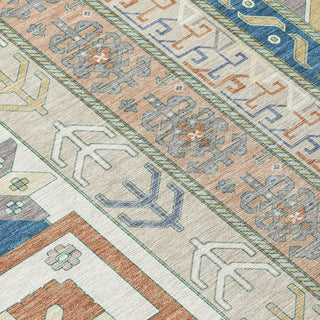 Piper Looms Chantille Aztec ACN1015 Ivory Machine Washable Area Rug Swatch Image