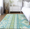 Piper Looms Chantille Aztec ACN1015 Mint Machine Washable Area Rug Lifestyle Image Feature
