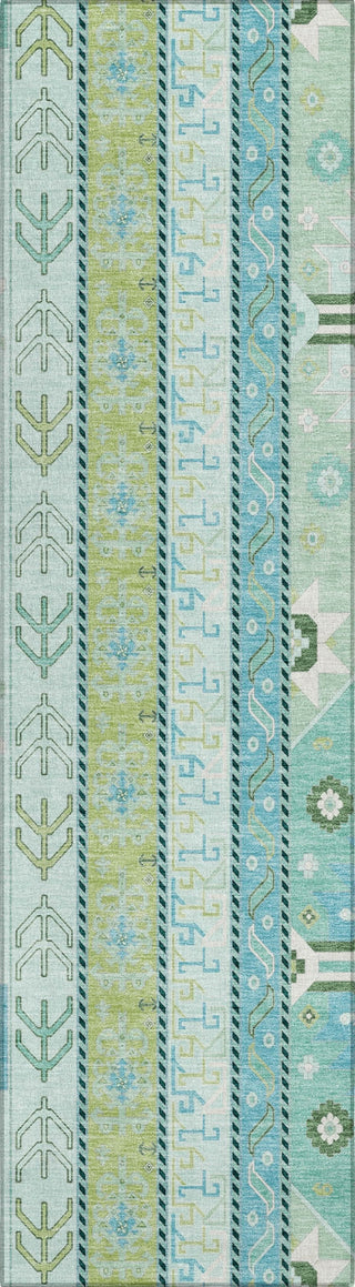 Piper Looms Chantille Aztec ACN1015 Mint Machine Washable Area Rug Runner Main Image