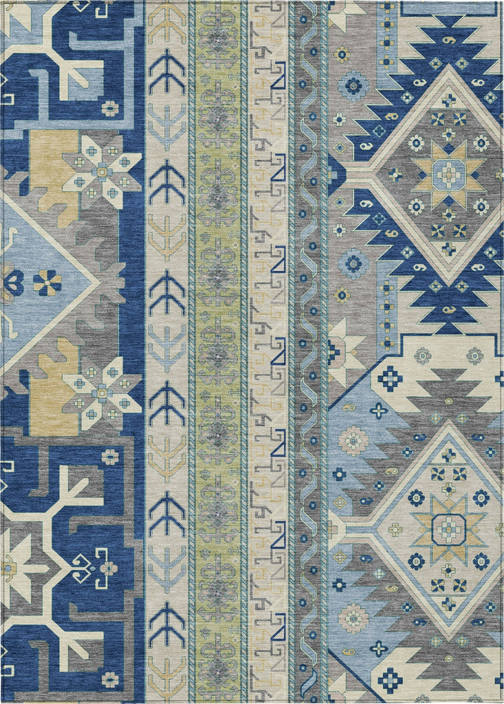 Piper Looms Chantille Aztec ACN1015 Navy Machine Washable Area Rug main image