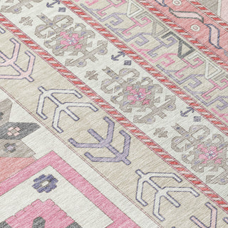 Piper Looms Chantille Aztec ACN1015 Pink Machine Washable Area Rug Swatch Image