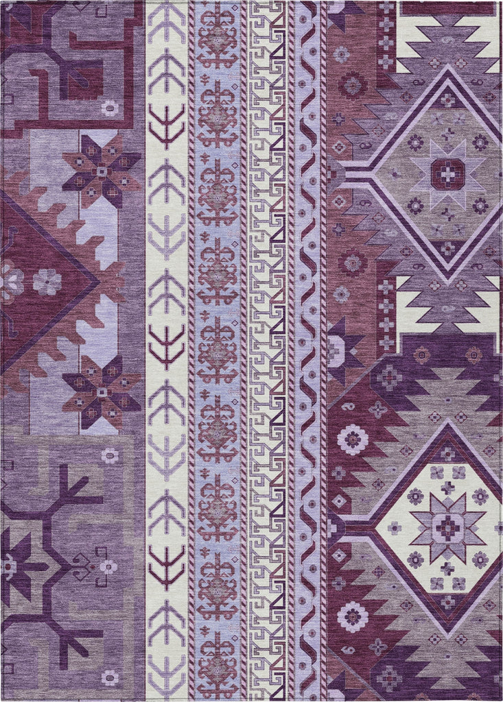 Piper Looms Chantille Aztec ACN1015 Purple Machine Washable Area Rug main image