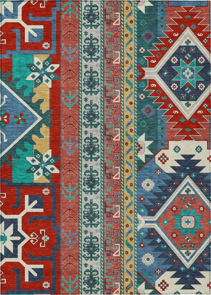 Piper Looms Chantille Aztec ACN1015 Red Machine Washable Area Rug main image