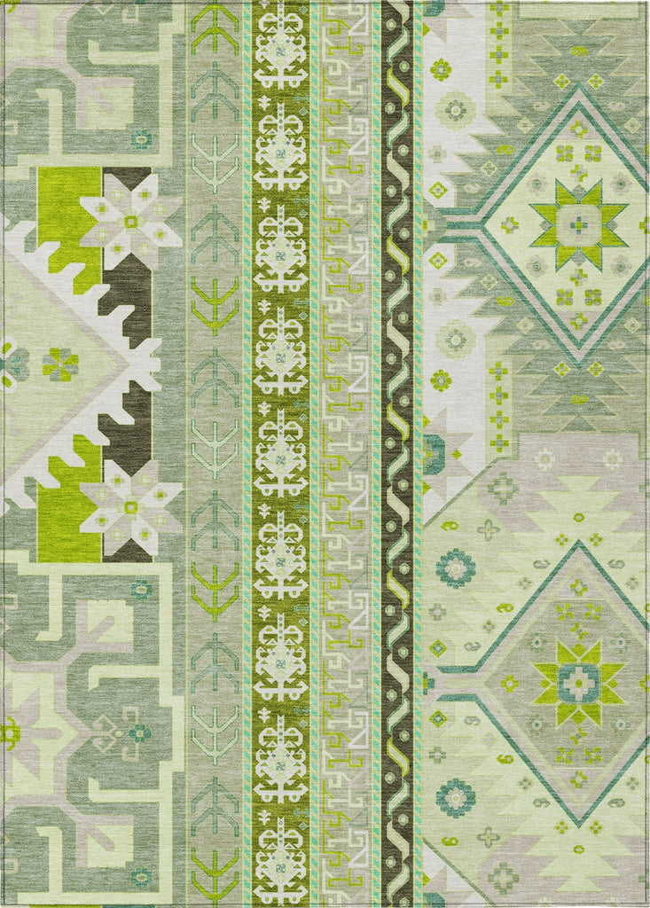 Piper Looms Chantille Aztec ACN1015 Sage Machine Washable Area Rug main image