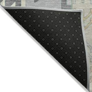 Piper Looms Chantille Aztec ACN1015 Silver Machine Washable Area Rug Backing Image