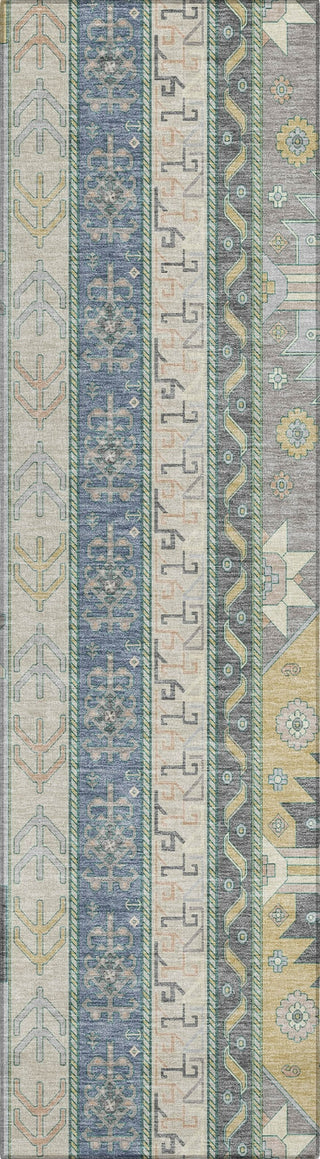 Piper Looms Chantille Aztec ACN1015 Silver Machine Washable Area Rug Runner Main Image