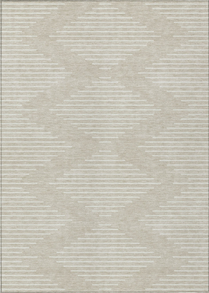 Piper Looms Chantille Geometric ACN1016 Beige Machine Washable Area Rug main image