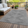 Piper Looms Chantille Geometric ACN1016 Charcoal Machine Washable Area Rug Outdoor Lifestyle Image Feature