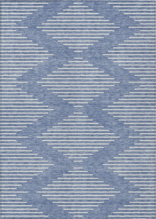 Piper Looms Chantille Geometric ACN1016 Denim Machine Washable Area Rug main image