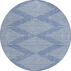 Piper Looms Chantille Geometric ACN1016 Denim Machine Washable Area Rug Round Main Image