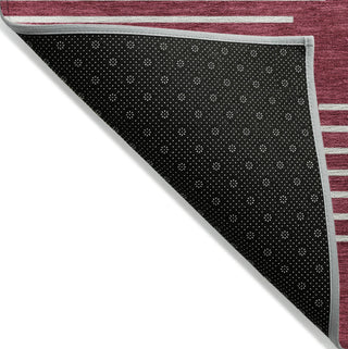 Piper Looms Chantille Geometric ACN1016 Garnet Machine Washable Area Rug Backing Image