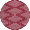 Piper Looms Chantille Geometric ACN1016 Garnet Machine Washable Area Rug Round Main Image