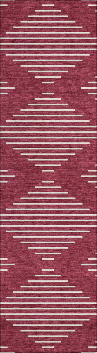 Piper Looms Chantille Geometric ACN1016 Garnet Machine Washable Area Rug Runner Main Image
