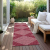 Piper Looms Chantille Geometric ACN1016 Garnet Machine Washable Area Rug Runner Outdoor Lifestyle Image Feature
