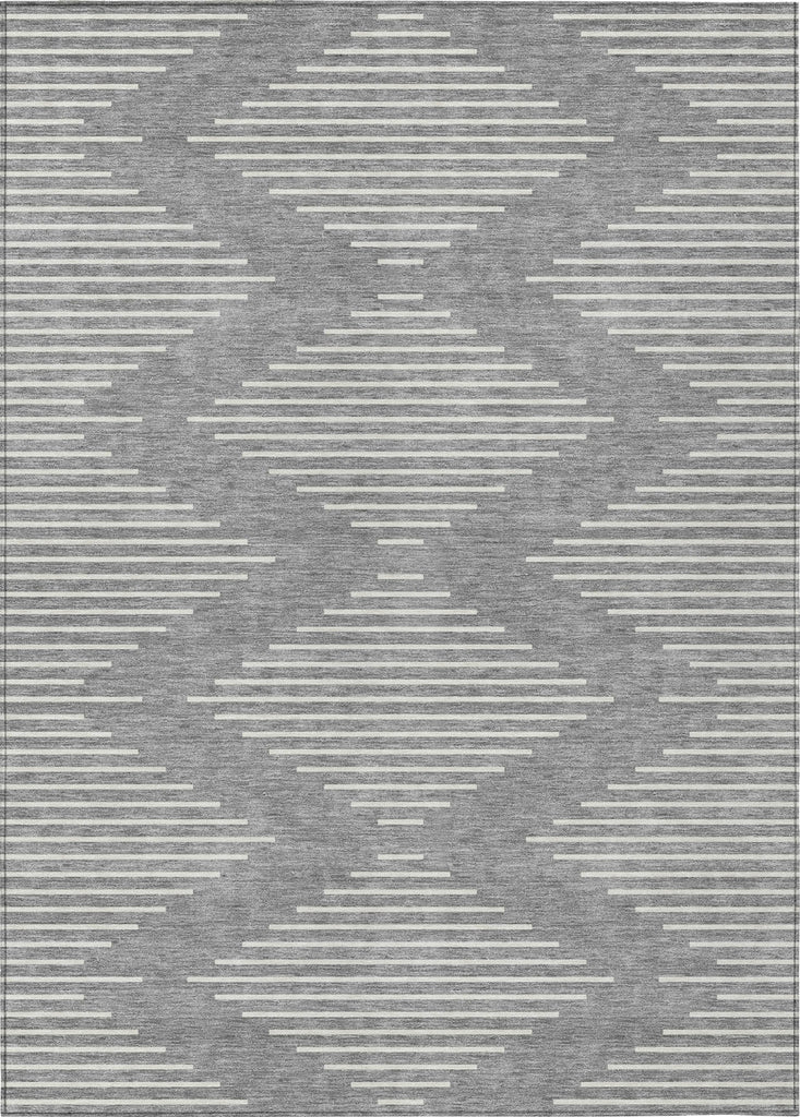 Piper Looms Chantille Geometric ACN1016 Gray Machine Washable Area Rug main image