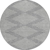 Piper Looms Chantille Geometric ACN1016 Gray Machine Washable Area Rug Round Main Image