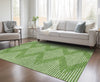 Piper Looms Chantille Geometric ACN1016 Green Machine Washable Area Rug Lifestyle Image Feature