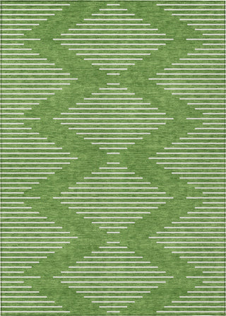 Piper Looms Chantille Geometric ACN1016 Green Machine Washable Area Rug main image