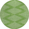 Piper Looms Chantille Geometric ACN1016 Green Machine Washable Area Rug Round Main Image