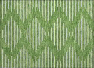 Piper Looms Chantille Geometric ACN1016 Green Machine Washable Area Rug Scatter Main Image
