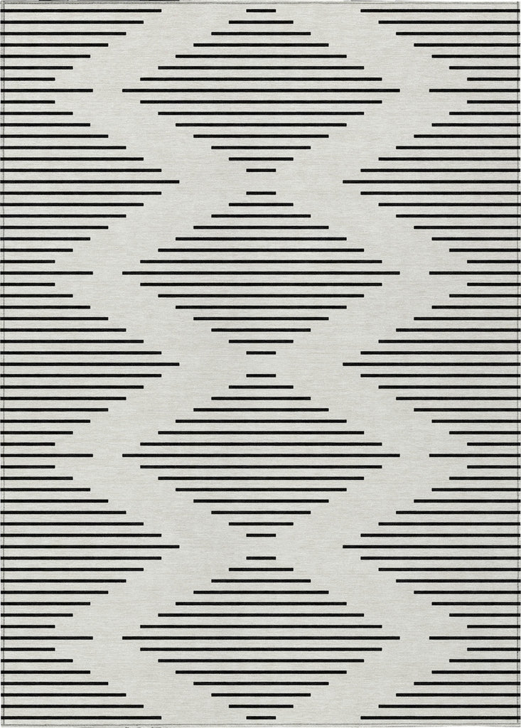 Piper Looms Chantille Geometric ACN1016 Ivory Machine Washable Area Rug main image