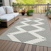 Piper Looms Chantille Geometric ACN1016 Ivory Machine Washable Area Rug Outdoor Lifestyle Image Feature