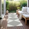 Piper Looms Chantille Geometric ACN1016 Ivory Machine Washable Area Rug Runner Outdoor Lifestyle Image Feature
