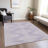 Piper Looms Chantille Geometric ACN1016 Lavender Machine Washable Area Rug Lifestyle Image Feature