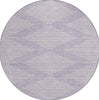 Piper Looms Chantille Geometric ACN1016 Lavender Machine Washable Area Rug Round Main Image