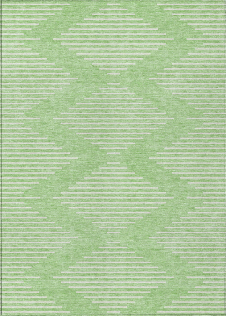 Piper Looms Chantille Geometric ACN1016 Mint Machine Washable Area Rug main image