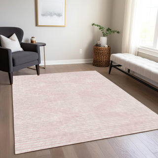 Piper Looms Chantille Geometric ACN1016 Pink Machine Washable Area Rug Lifestyle Image Feature