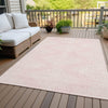 Piper Looms Chantille Geometric ACN1016 Pink Machine Washable Area Rug Outdoor Lifestyle Image Feature
