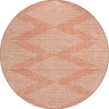 Piper Looms Chantille Geometric ACN1016 Salmon Machine Washable Area Rug Round Main Image