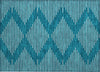 Piper Looms Chantille Geometric ACN1016 Teal Machine Washable Area Rug Scatter Main Image