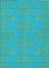 Piper Looms Chantille Geometric ACN1017 Aqua Machine Washable Area Rug main image
