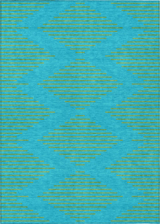 Piper Looms Chantille Geometric ACN1017 Aqua Machine Washable Area Rug main image