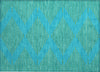 Piper Looms Chantille Geometric ACN1017 Aqua Machine Washable Area Rug Scatter Main Image