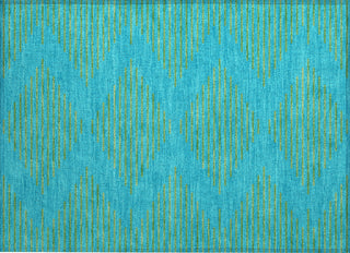 Piper Looms Chantille Geometric ACN1017 Aqua Machine Washable Area Rug Scatter Main Image