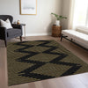 Piper Looms Chantille Geometric ACN1017 Black Machine Washable Area Rug Lifestyle Image Feature
