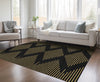 Piper Looms Chantille Geometric ACN1017 Black Machine Washable Area Rug Lifestyle Image Feature