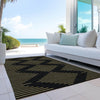 Piper Looms Chantille Geometric ACN1017 Black Machine Washable Area Rug Outdoor Lifestyle Image Feature