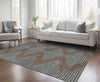 Piper Looms Chantille Geometric ACN1017 Brown Machine Washable Area Rug Lifestyle Image Feature